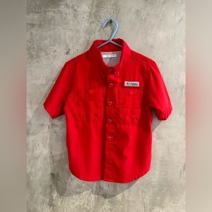 Columbia Kids XXS Red Button Shirt